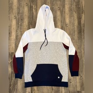 Men’s Depart West Buckle Hoodie -Large - Gray White Blue Maroon Size Large